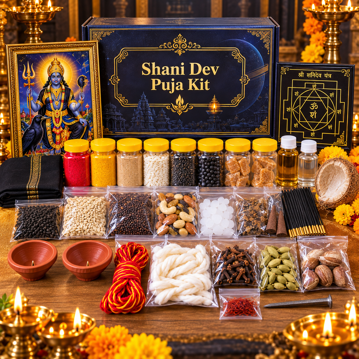शनि देव पूजा किट (29 सामग्री)